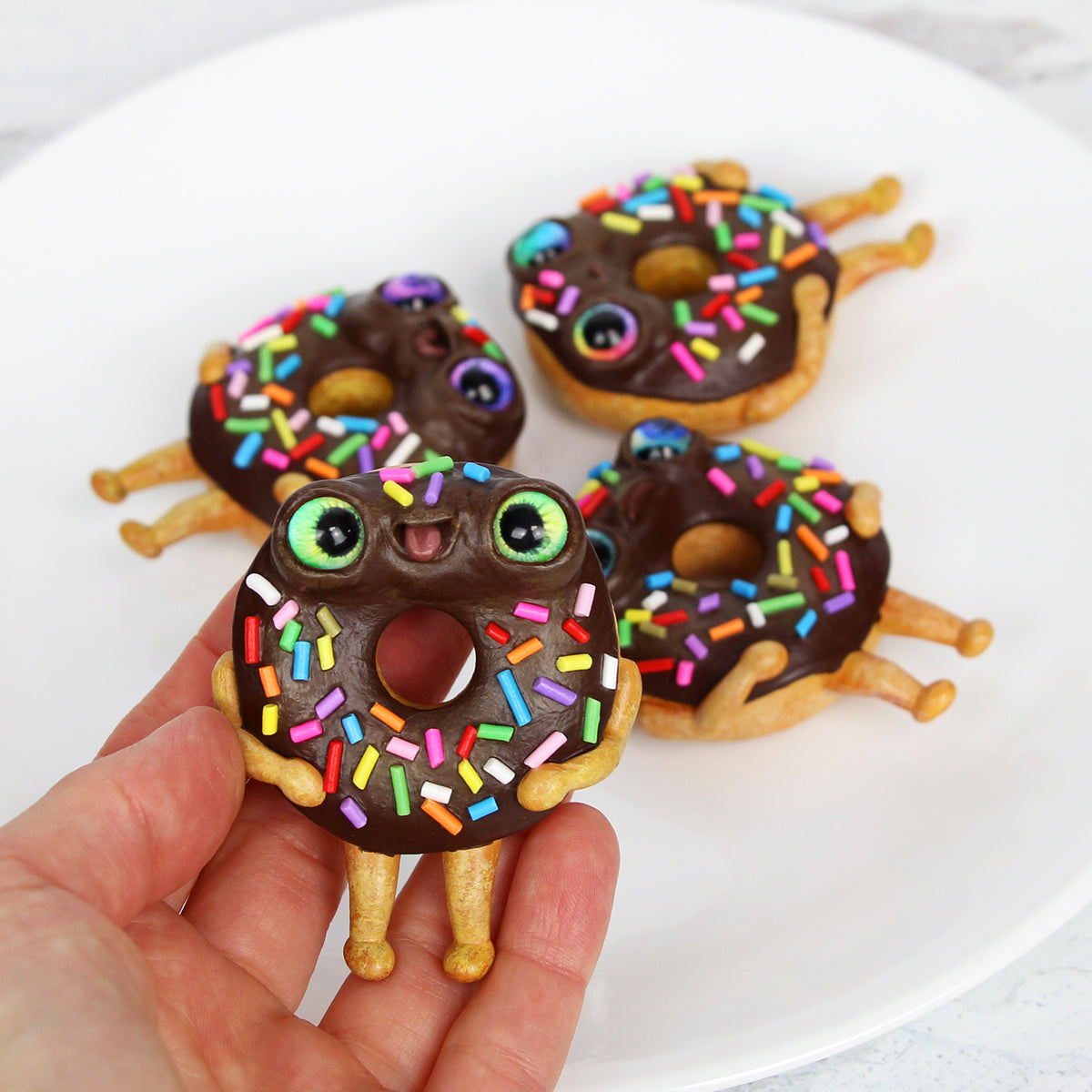 Chocolate Frosted Donut Magnet