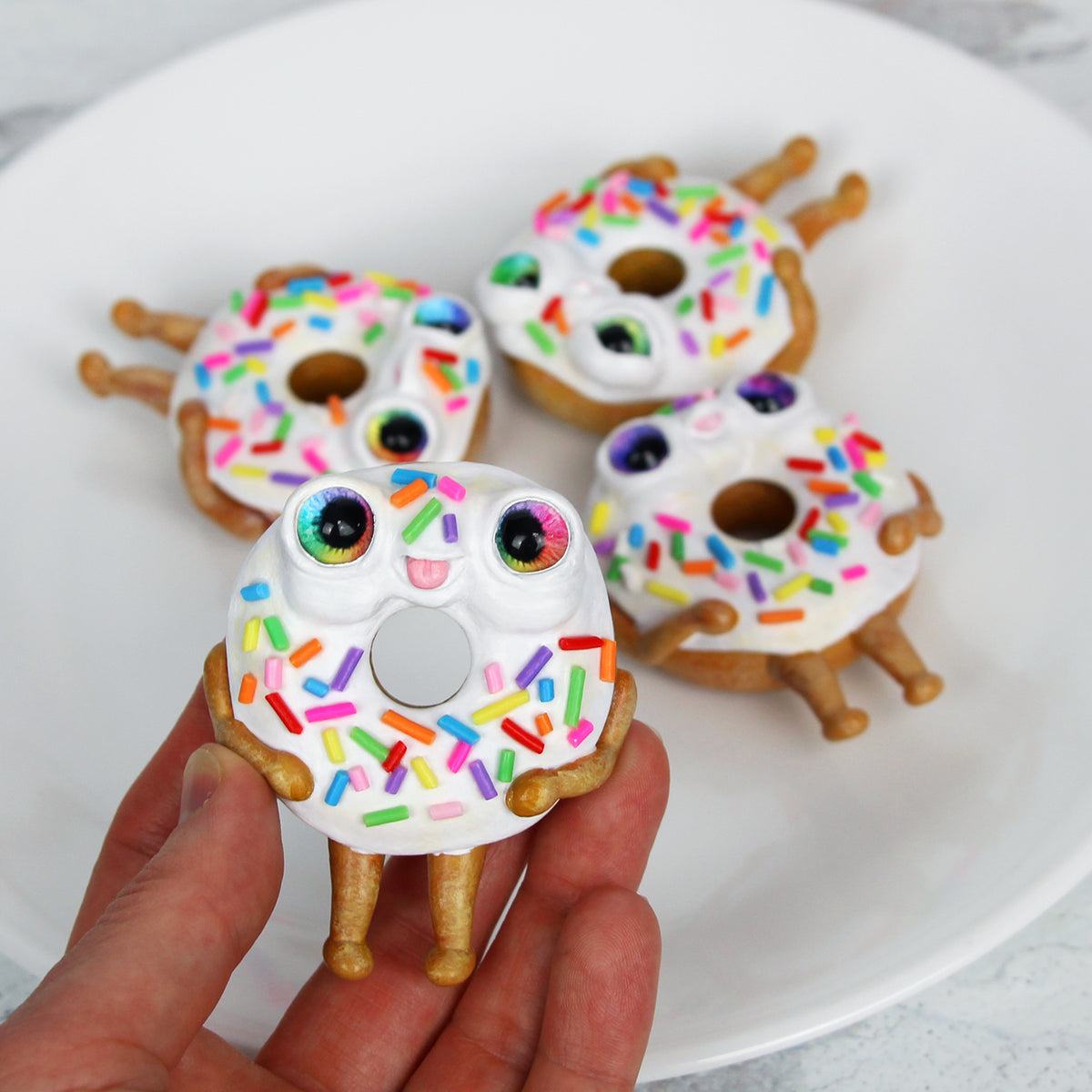 Vanilla Frosted Donut Magnet