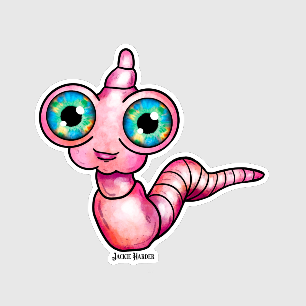 Earl the Faerie Earthworm Sticker